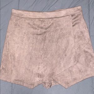 Tan Suede Skort